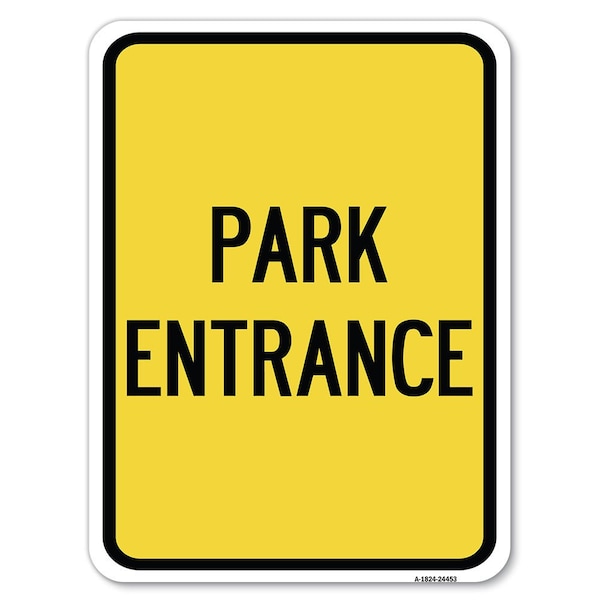 Safety Sign, 18 in Height, Aluminum, 24 in Length, 24453